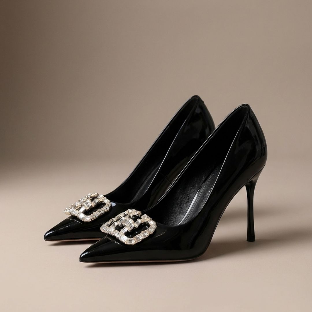 Regal Edge black stiletto by Ozzaro