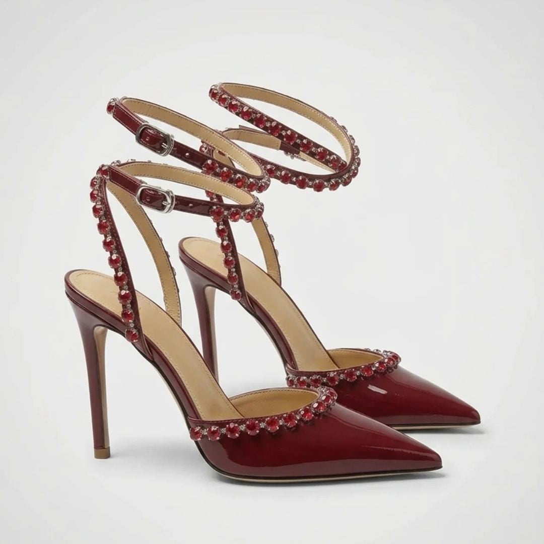 Wine Affair deep wine stiletto by Ozzaro