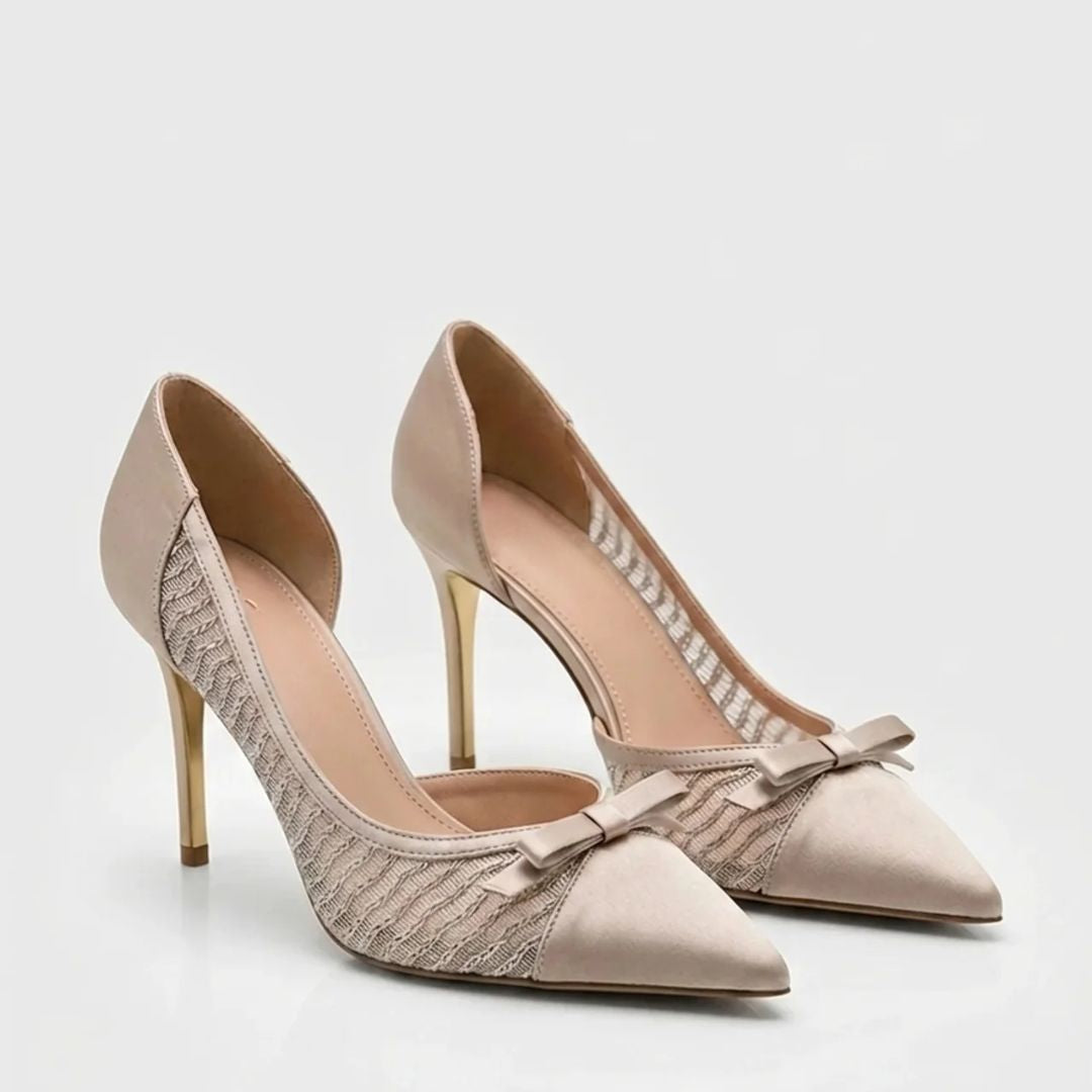 Blush Whisper blush nude heel by Ozzaro