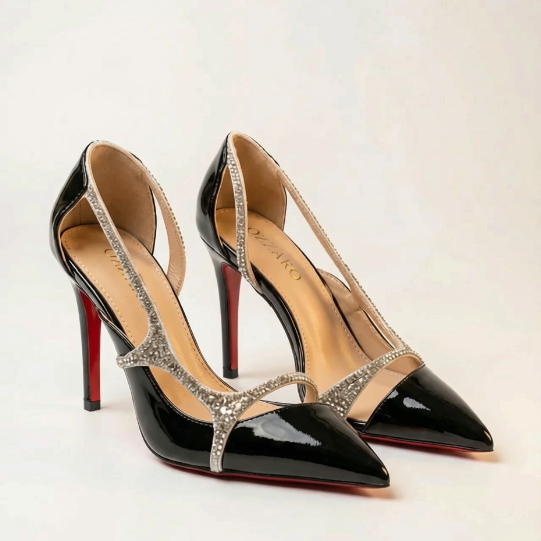 Starline black designer party heel by Ozzaro