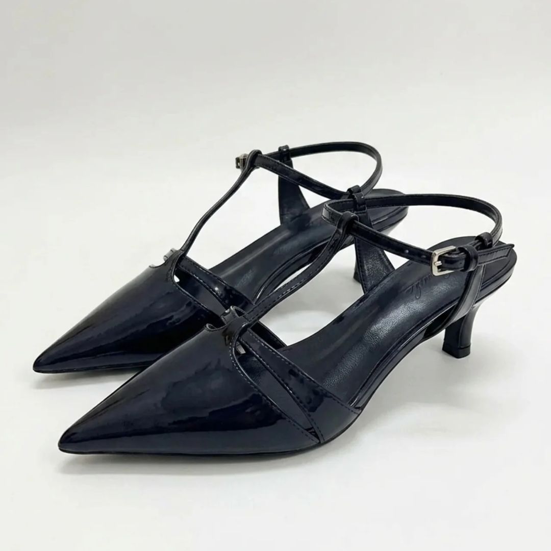 Mini Glam black kitten heel by Ozzaro