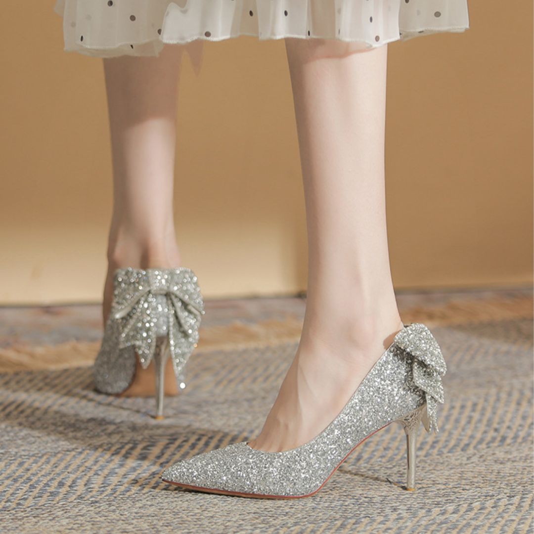 Anmol (Silver) — Bridal & Festive Heels | Ozzaro