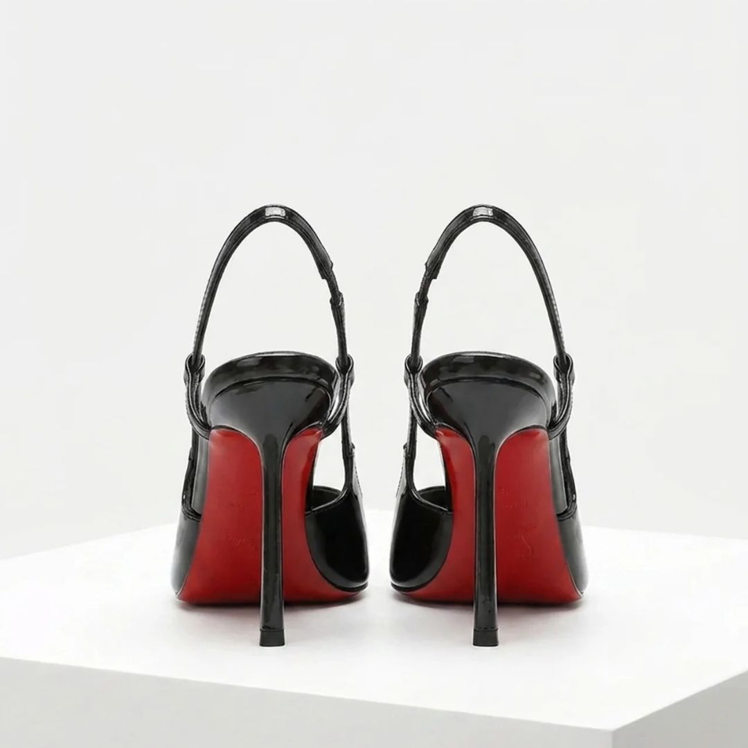 Gilded Edge — Black Cocktail & Party Heels | Ozzaro
