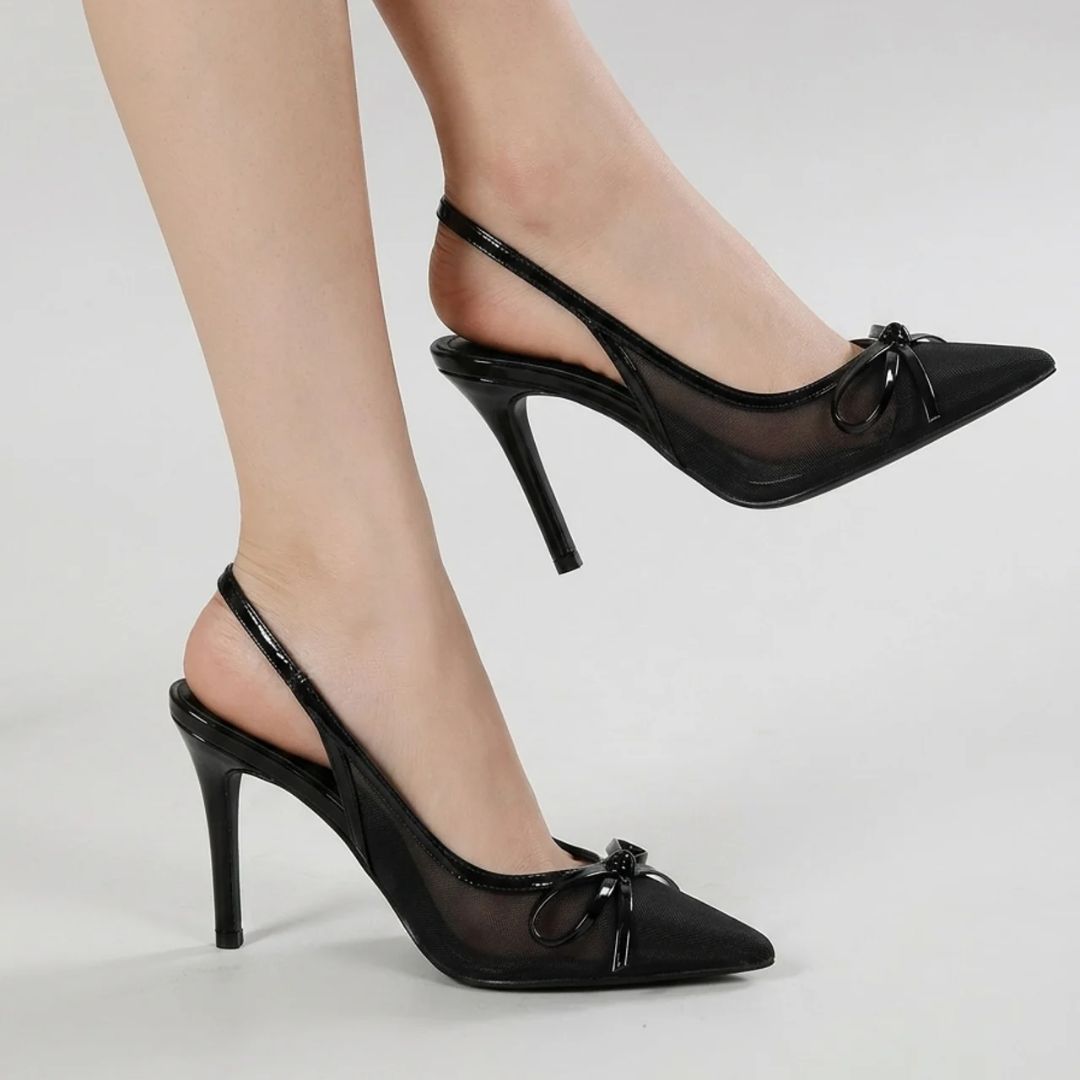 Lace Vibe - Black Party Heel
