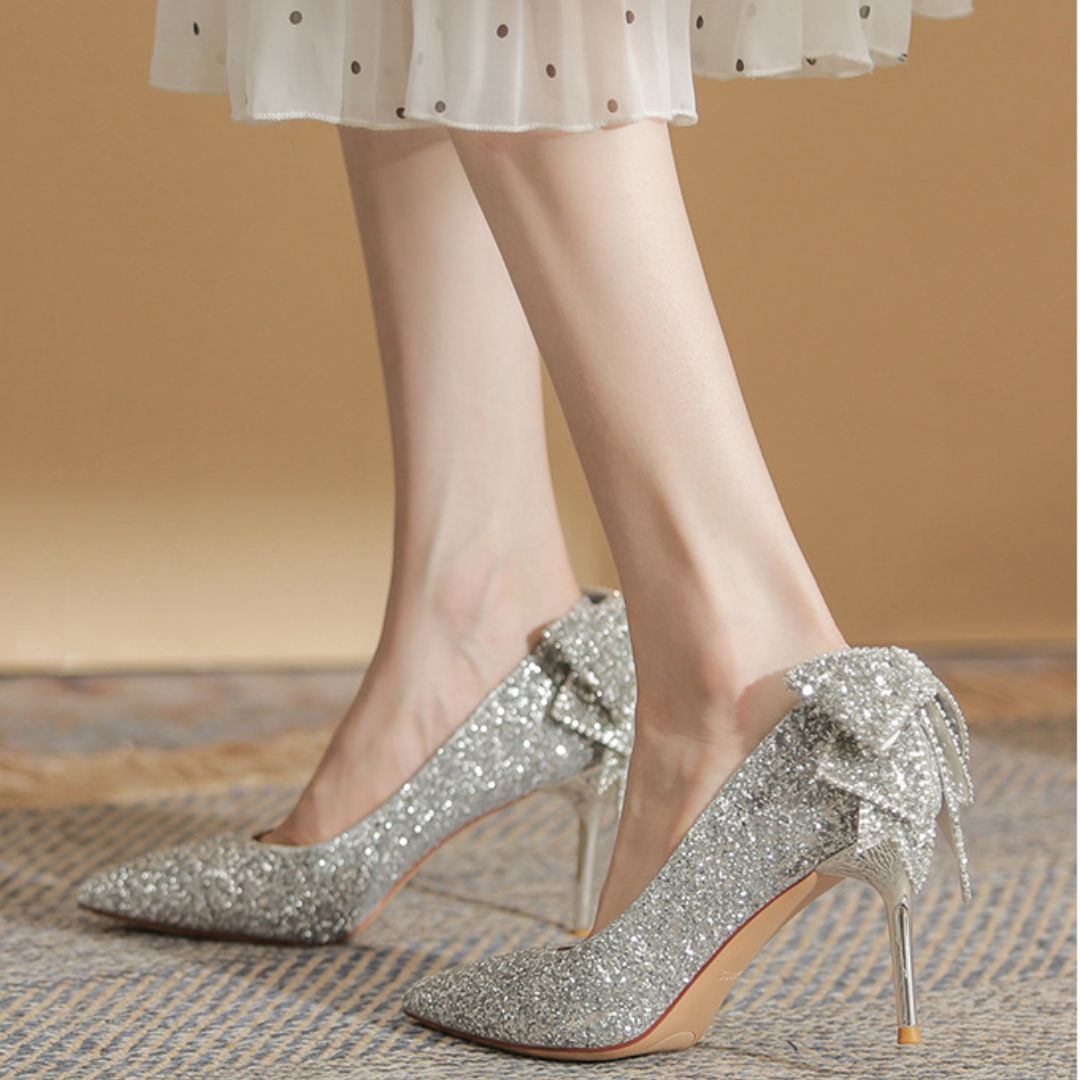 Anmol (Silver) — Bridal & Festive Heels | Ozzaro