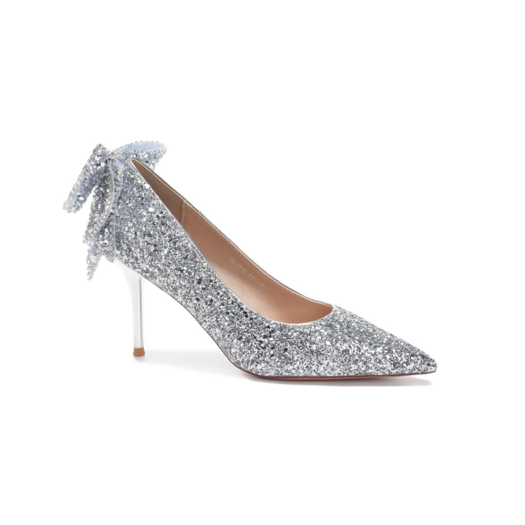 Anmol (Silver) — Bridal & Festive Heels | Ozzaro