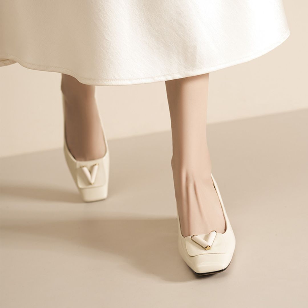 Pure Poise — Ivory Office & Corporate Formal Heels | Ozzaro