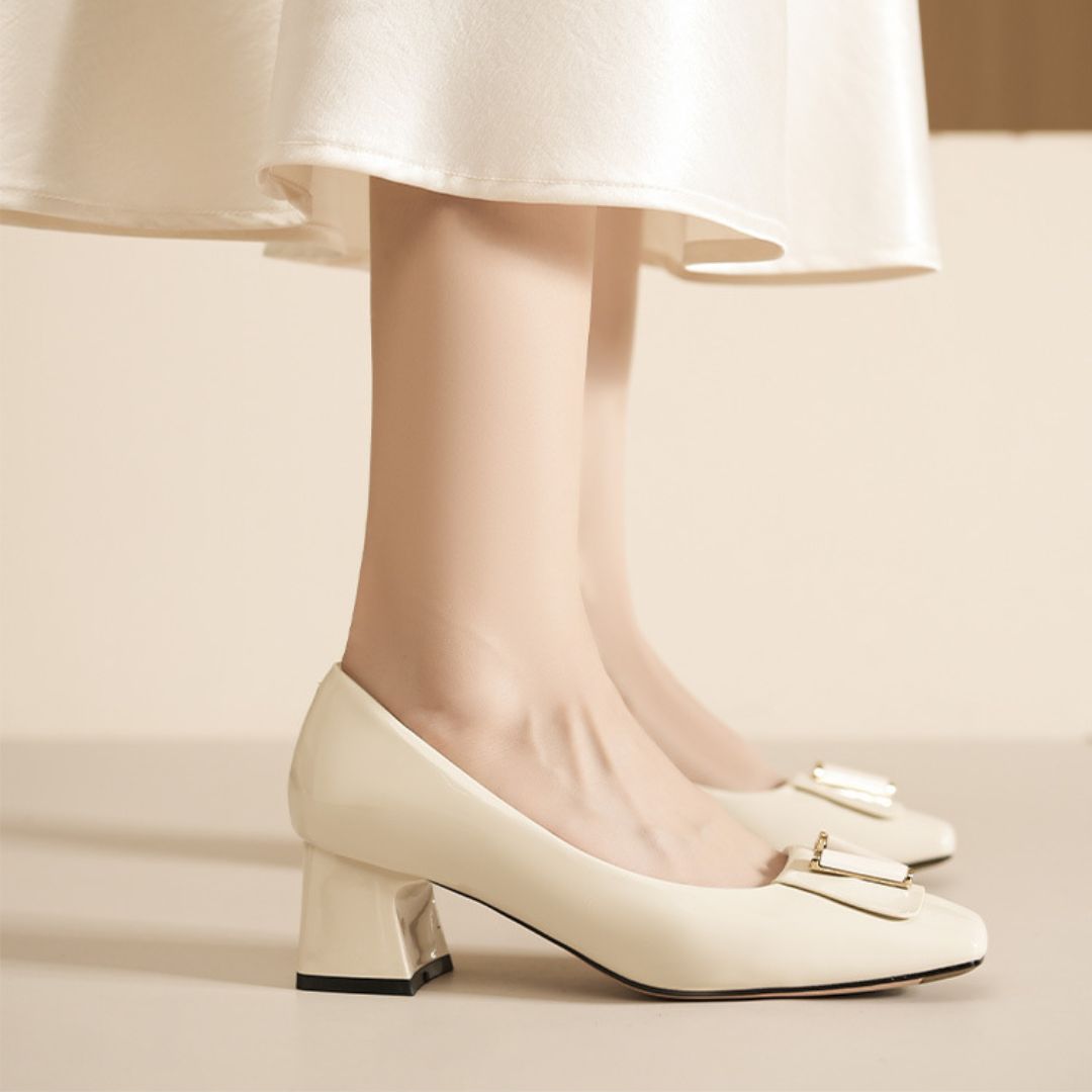 Pure Poise — Ivory Office & Corporate Formal Heels | Ozzaro