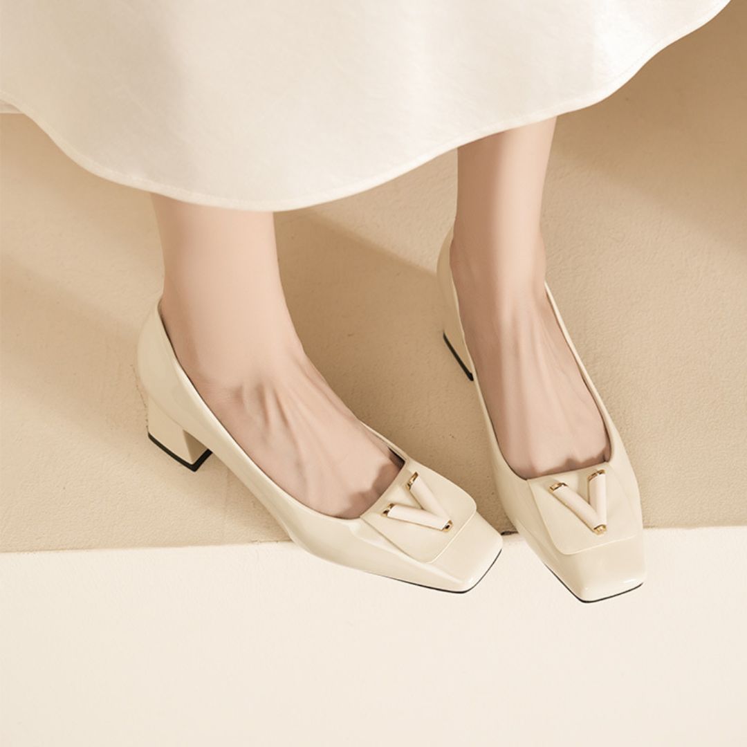 Pure Poise — Ivory Office & Corporate Formal Heels | Ozzaro