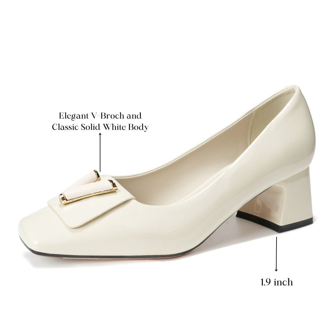 Pure Poise — Ivory Office & Corporate Formal Heels | Ozzaro