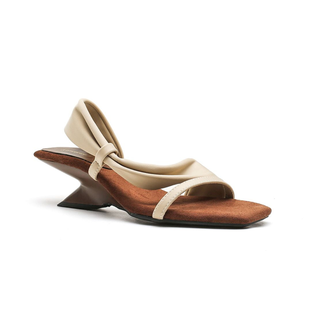 Chairwoman's Choice (Beige)- Office & Casual Heels | Ozzaro