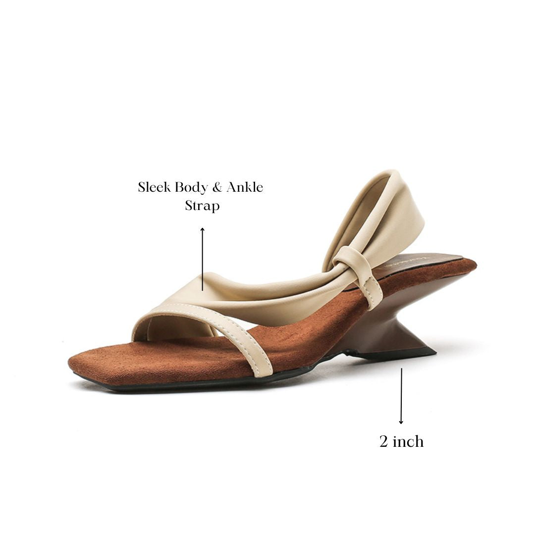 Chairwoman's Choice (Beige)- Office & Casual Heels | Ozzaro