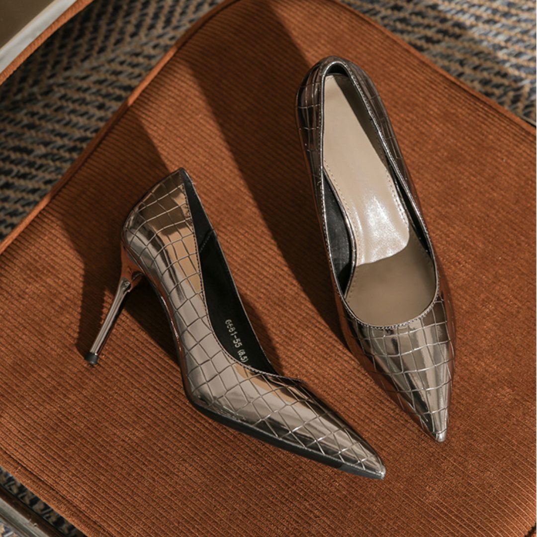 Bronze Nights — Metallic Bronze Block Heel | Ozzaro
