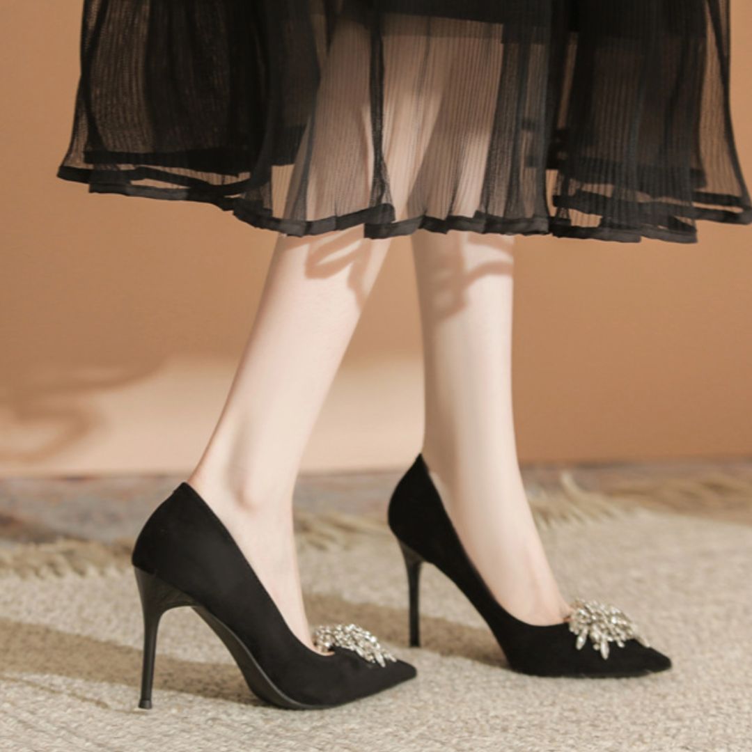 Noir Spark — Party & Cocktail Evening Heels  | Ozzaro