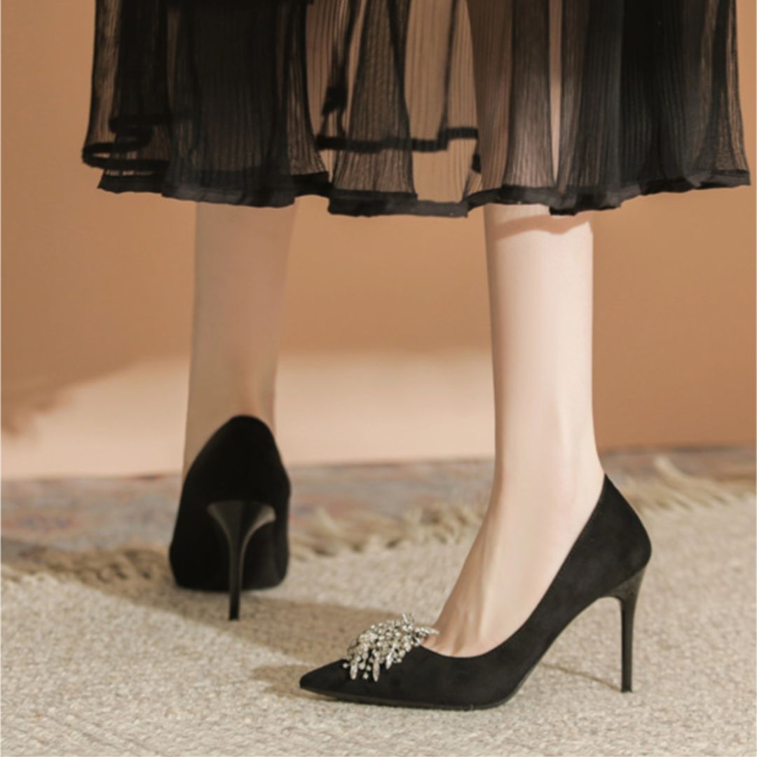 Noir Spark — Party & Cocktail Evening Heels  | Ozzaro
