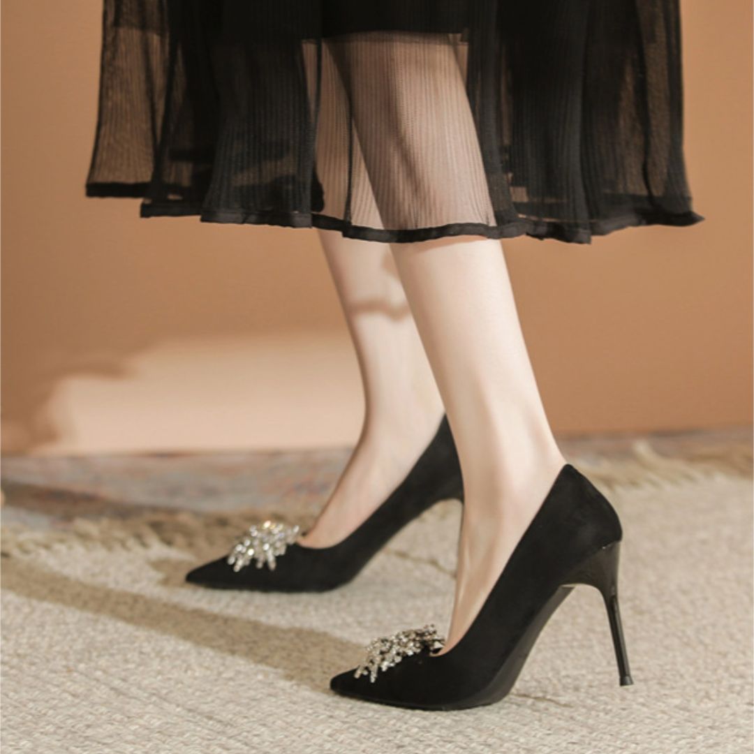 Noir Spark — Party & Cocktail Evening Heels  | Ozzaro