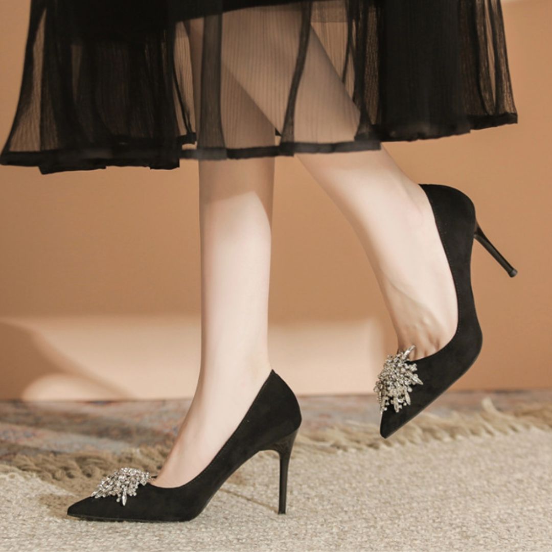 Noir Spark — Party & Cocktail Evening Heels  | Ozzaro