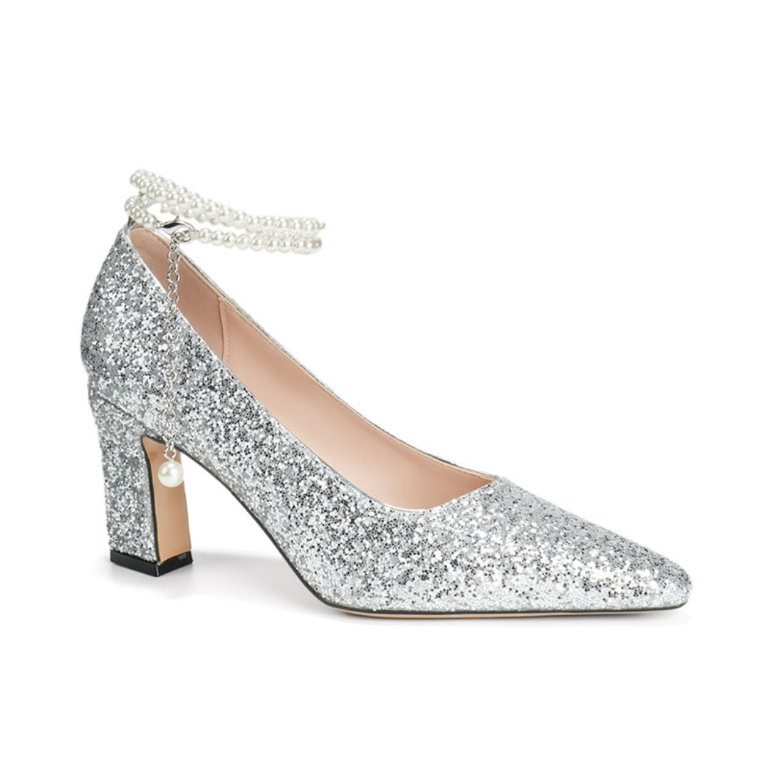 Pakeezah — Silver Bridal & Wedding Heels | Ozzaro