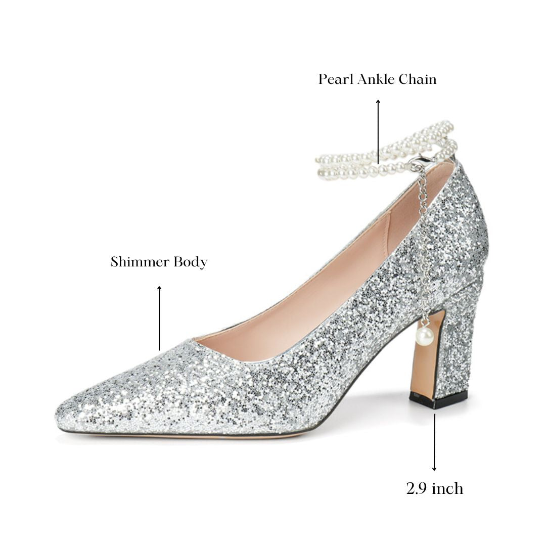 Pakeezah — Silver Bridal & Wedding Heels | Ozzaro