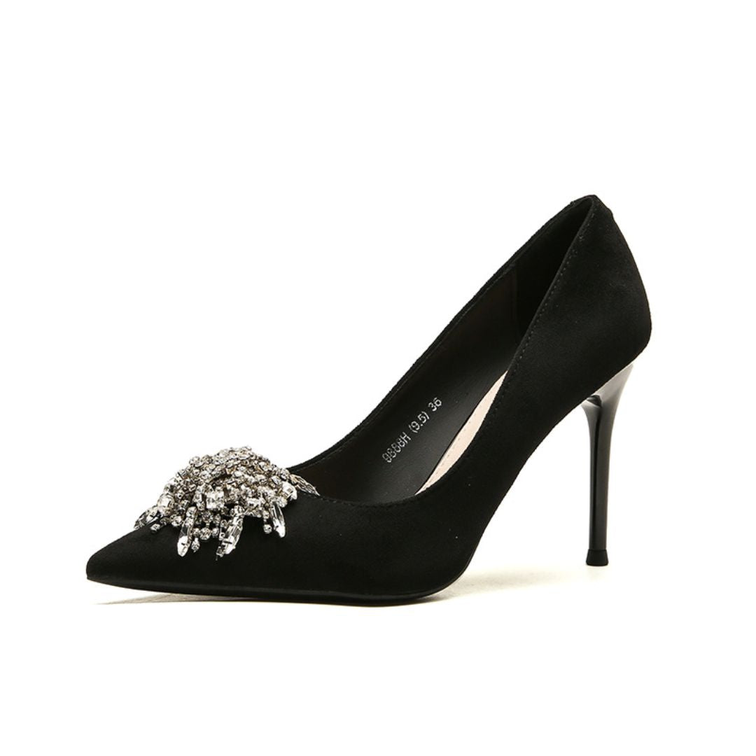 Noir Spark — Party & Cocktail Evening Heels  | Ozzaro