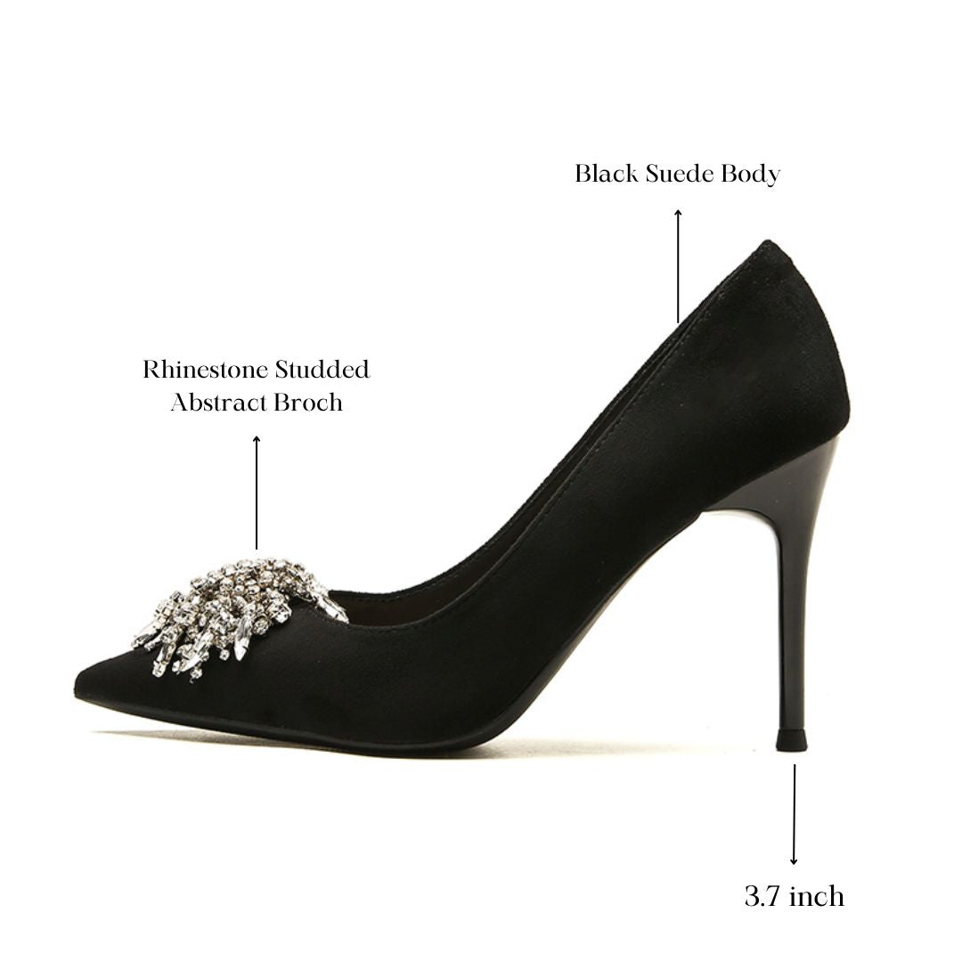 Noir Spark — Party & Cocktail Evening Heels  | Ozzaro