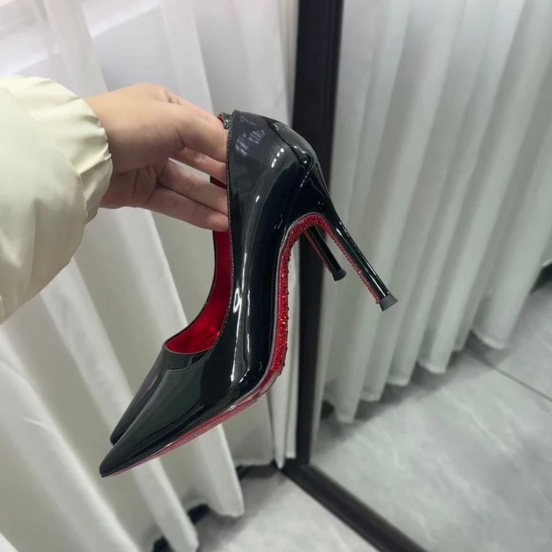 Crimson Kiss Patent Heel
