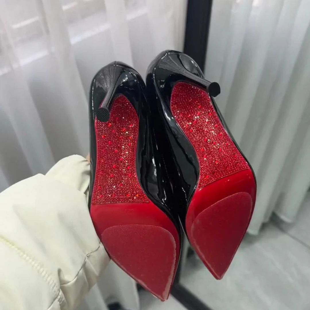 Crimson Kiss Patent Heel