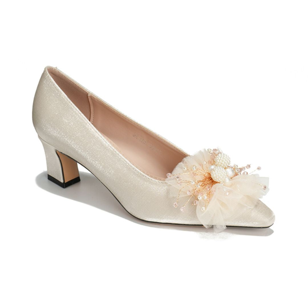 Gulbahar — Champagne Bridal & Wedding Heels | Ozzaro