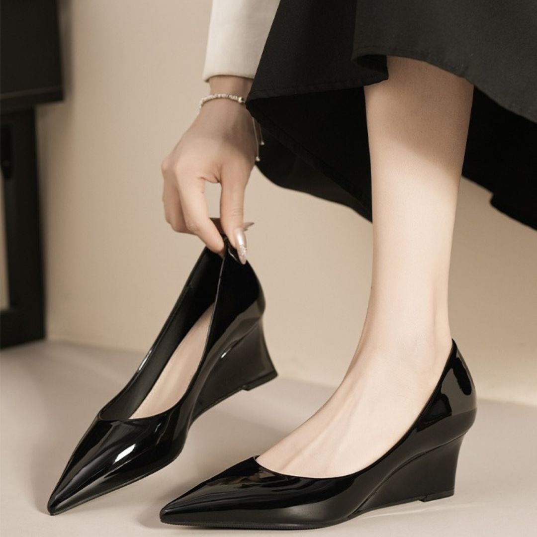 Black Wedge heel