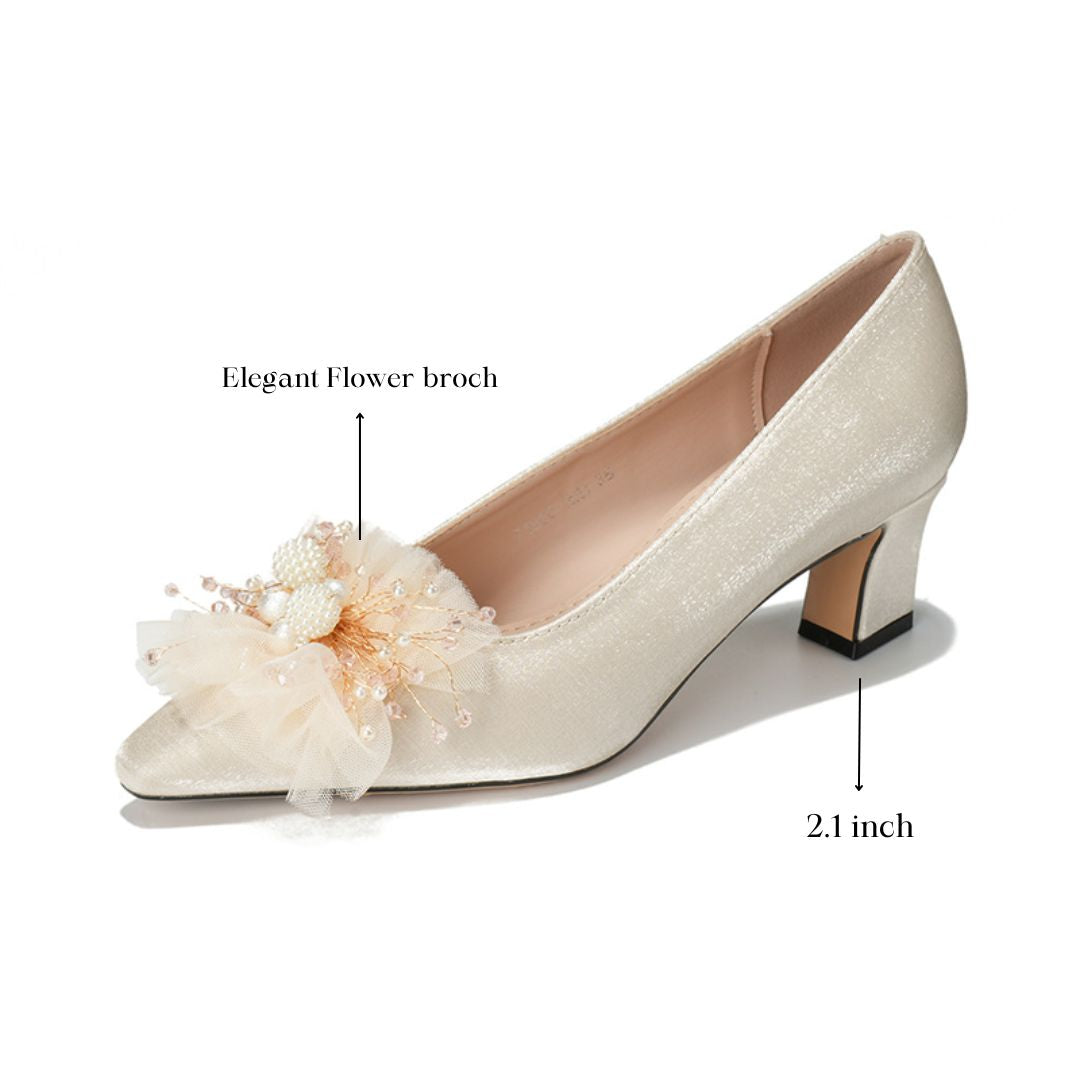 Gulbahar — Champagne Bridal & Wedding Heels | Ozzaro