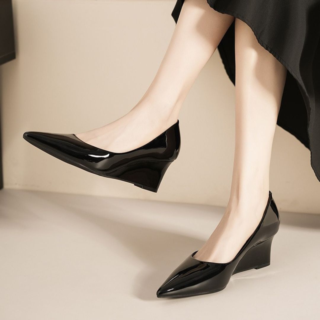 Black Wedge heel