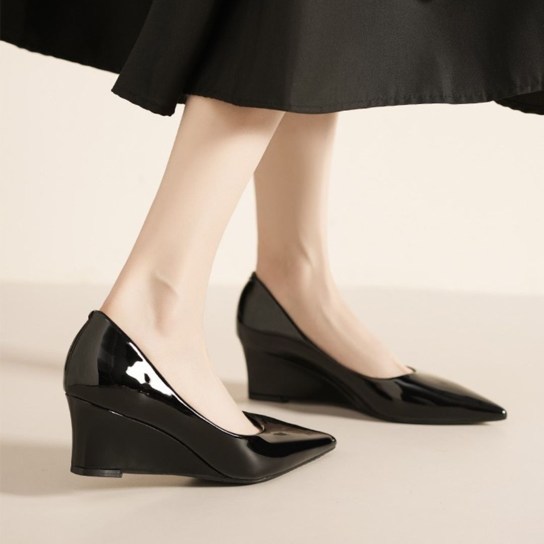 Black Wedge heel