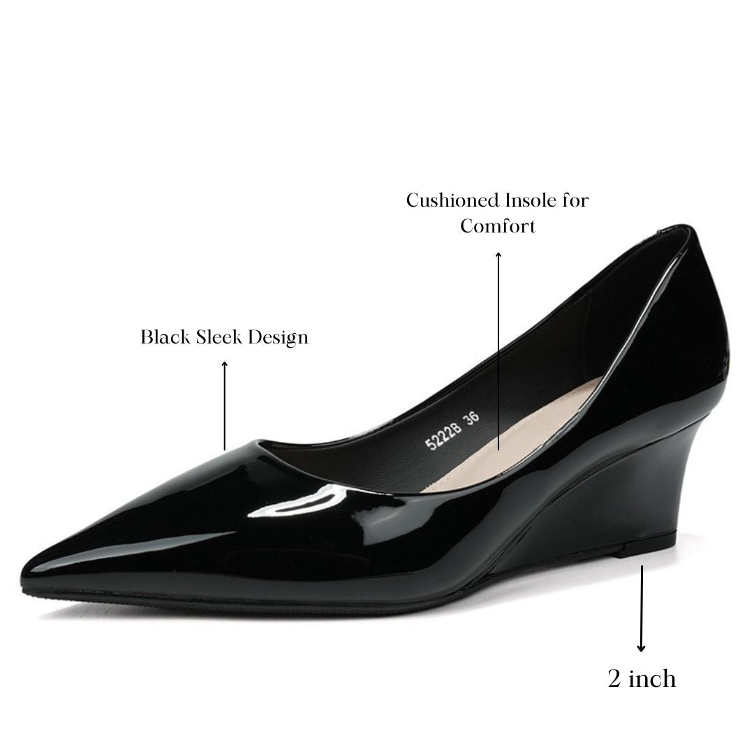 Black Wedge heel