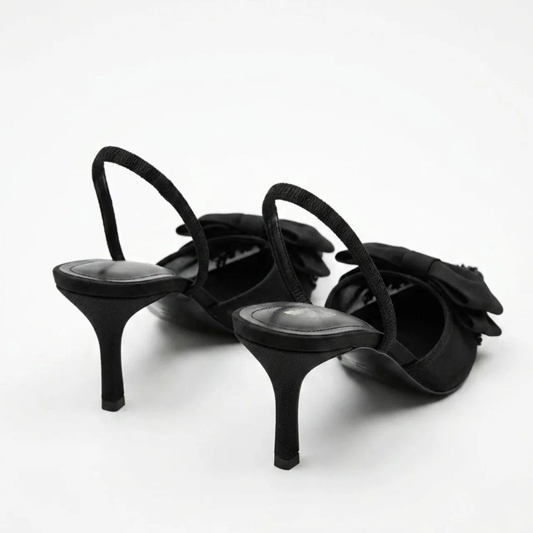 Velvet Voltage - Black Kitten Party Heel