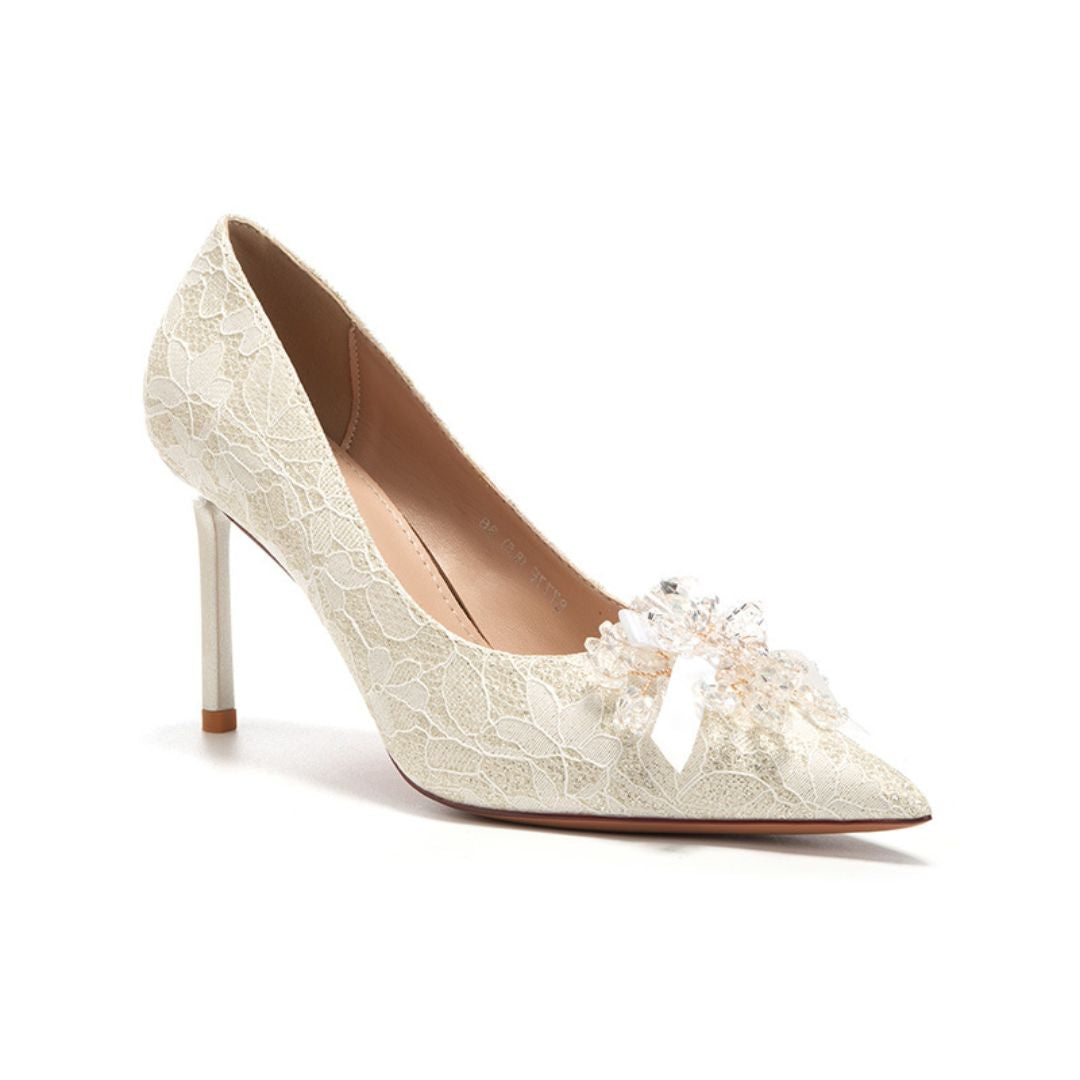 Heera Phool — Soft Gold Bridal & Wedding Heels | Ozzaro