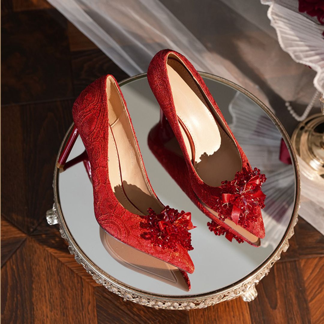 Laal Ruby — Bridal & Festive Heels | Ozzaro