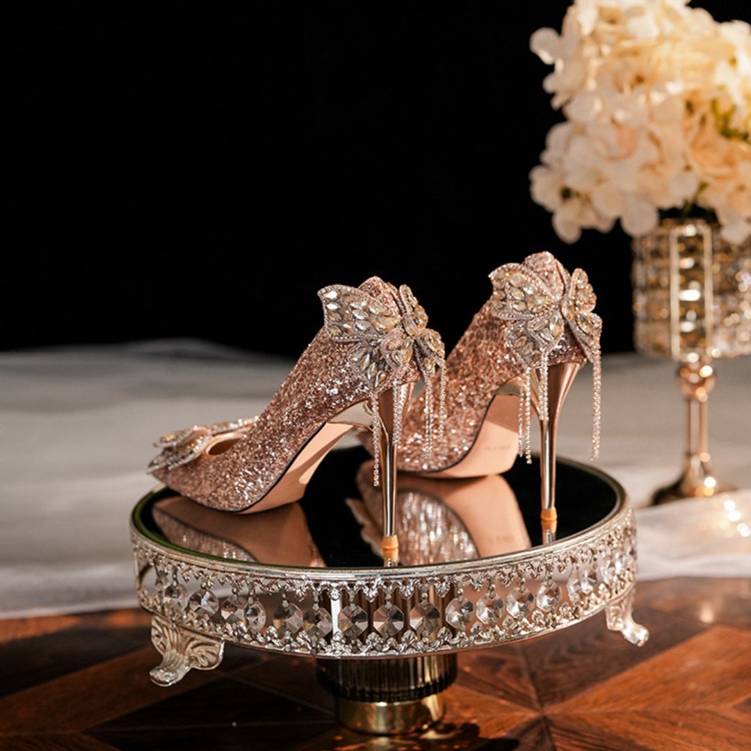 Filmi Flash(Champagne) - Cocktail Nights & Reception Heels | Ozzaro