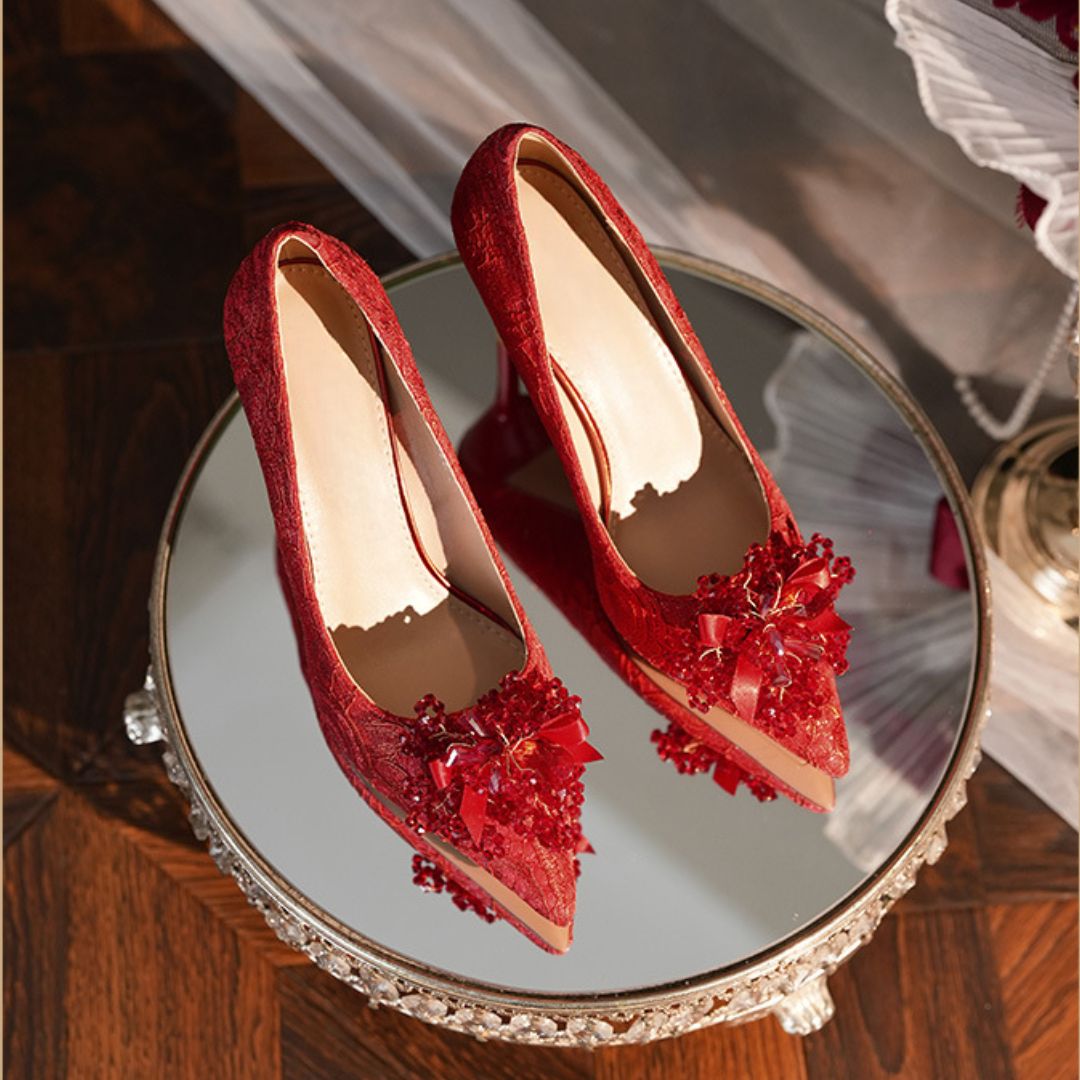 Laal Ruby — Bridal & Festive Heels | Ozzaro