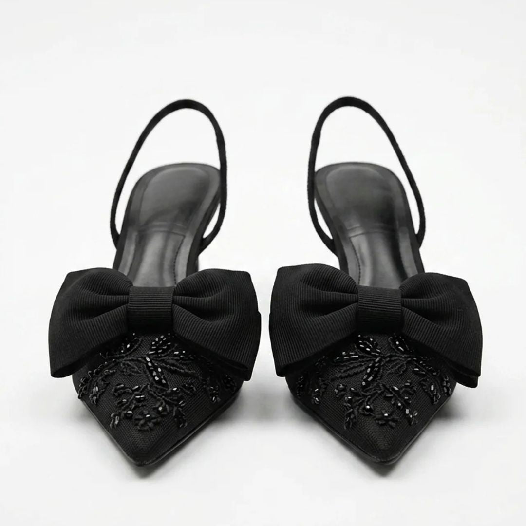 Velvet Voltage - Black Kitten Party Heel