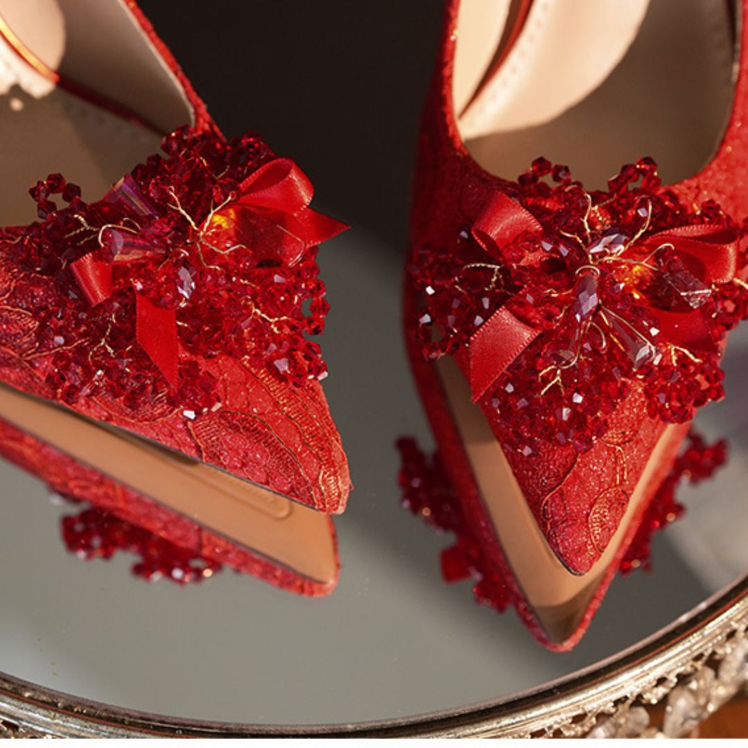 Laal Ruby — Bridal & Festive Heels | Ozzaro