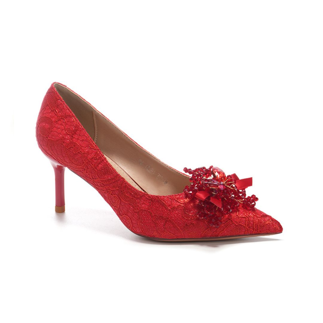 Laal Ruby — Bridal & Festive Heels | Ozzaro