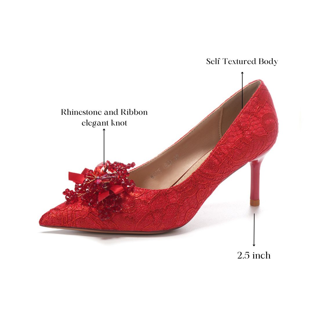 Laal Ruby — Bridal & Festive Heels | Ozzaro