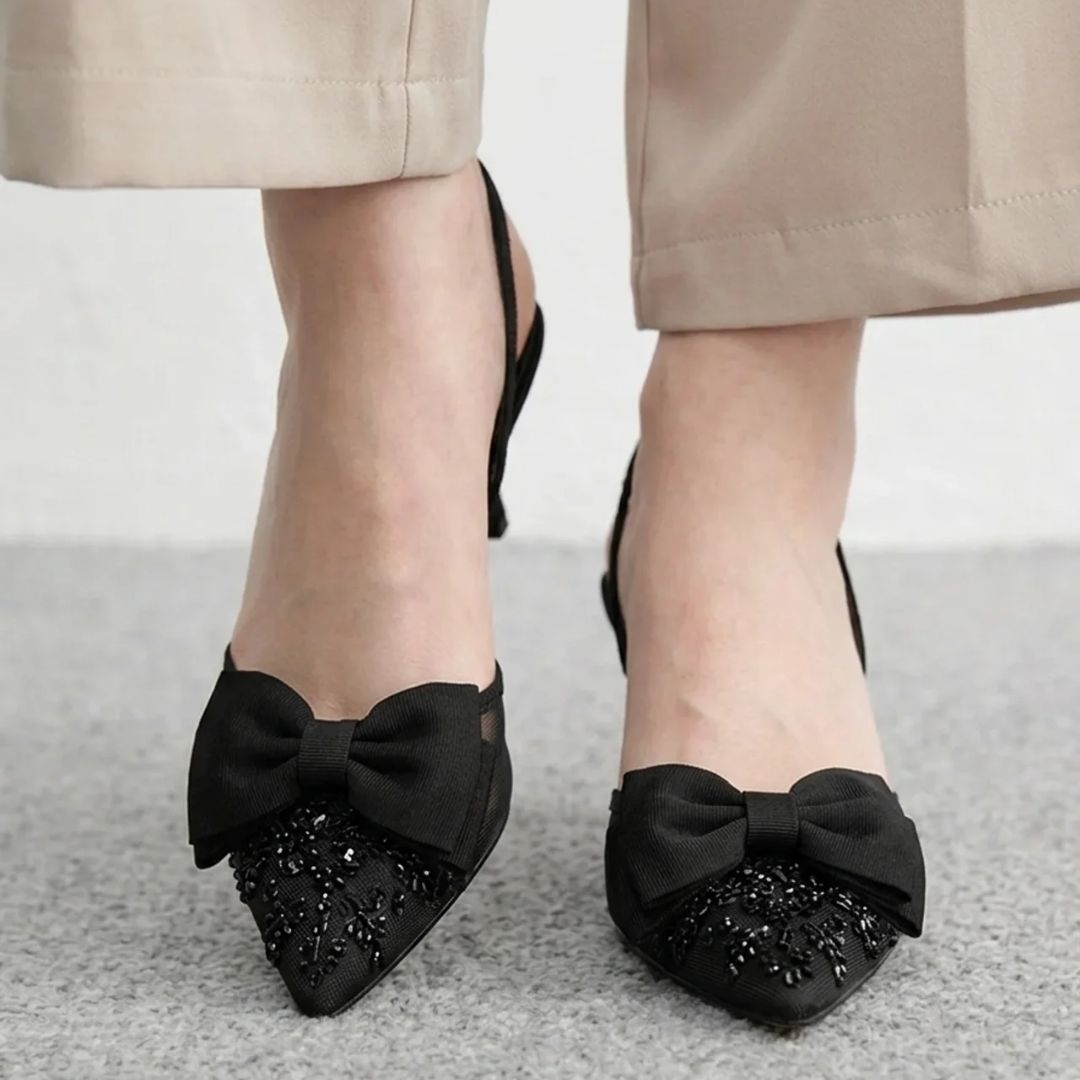 Velvet Voltage - Black Kitten Party Heel