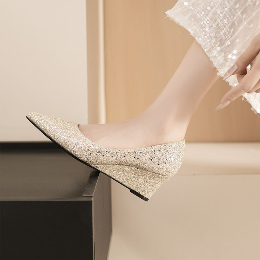 Shubh (Champagne) — Bridal & Wedding Heels | Ozzaro