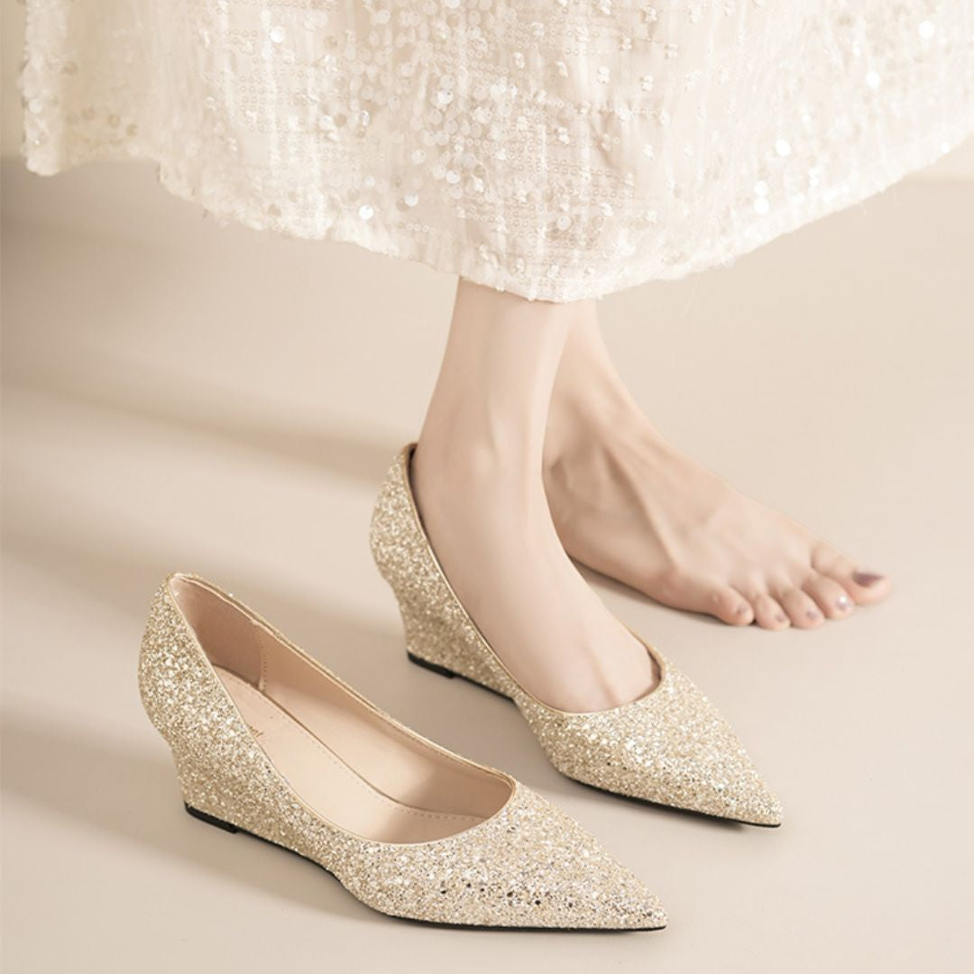 Shubh (Champagne) — Bridal & Wedding Heels | Ozzaro