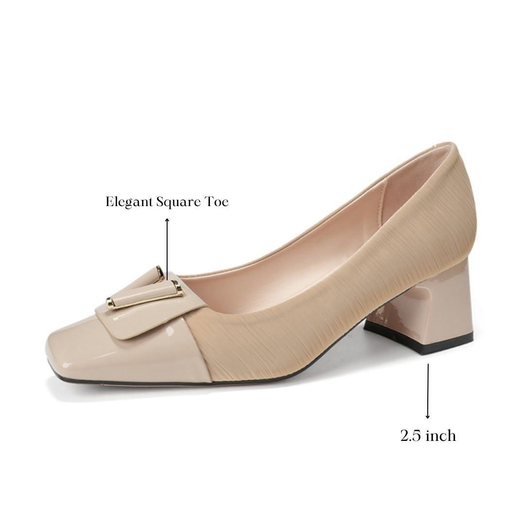 Pure Poise (Nude) — Office & Formal Heels | Ozzaro