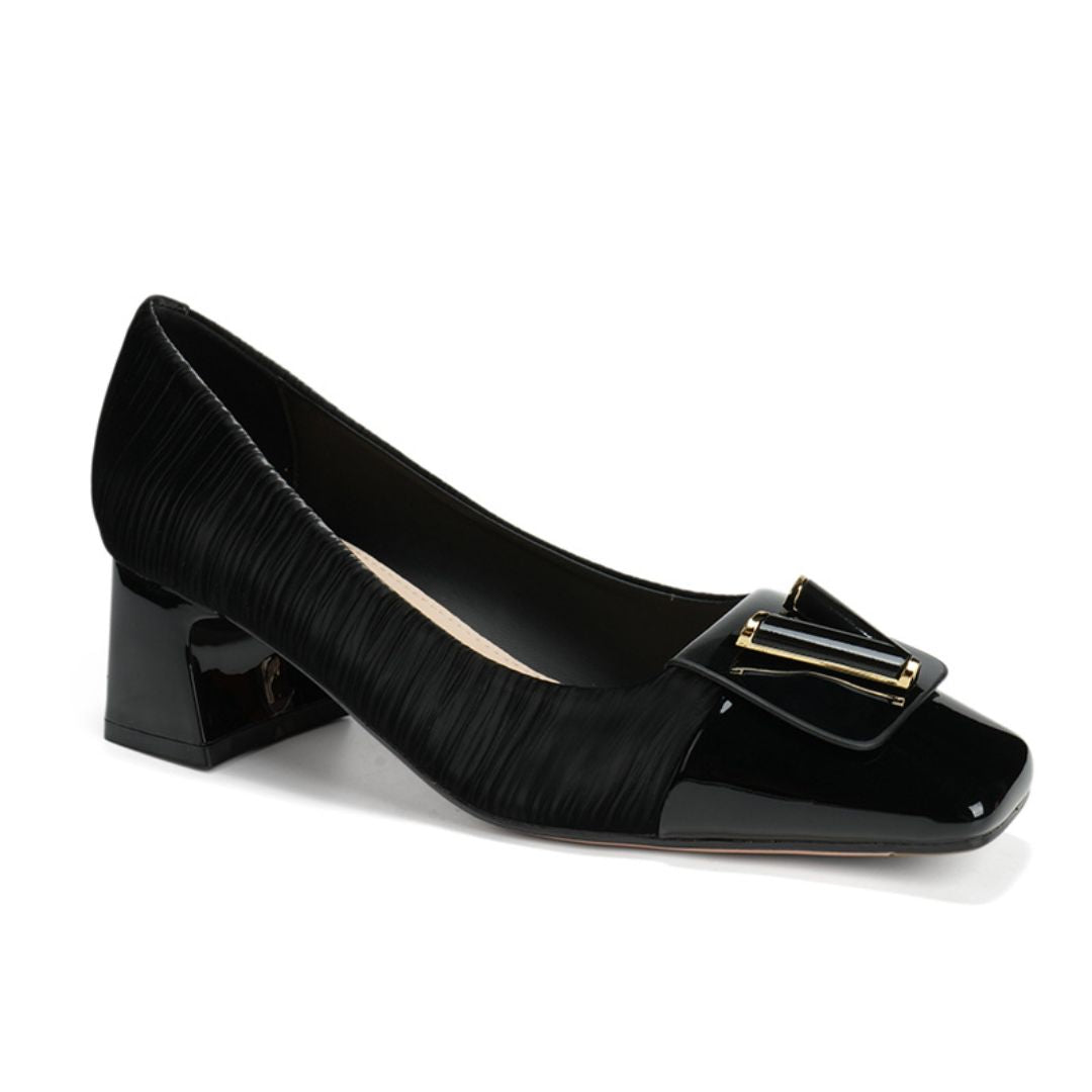 Pure Poise (Black) — Office & Formal Heels | Ozzaro