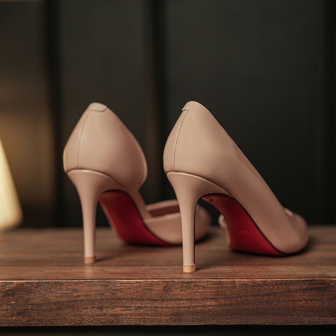 Nightline nude heels red sole detail