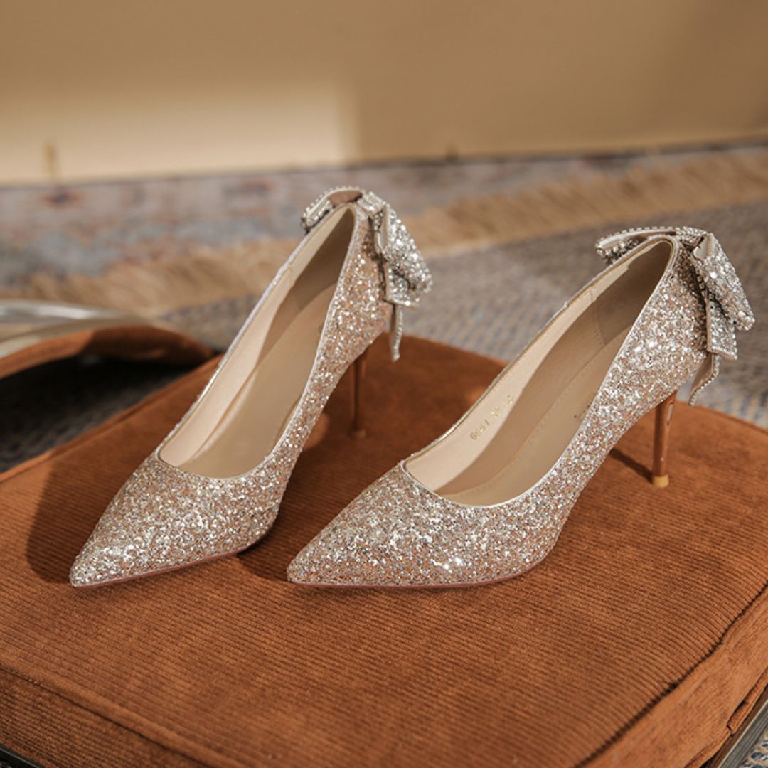 Gold Shimmer body bridal heel 