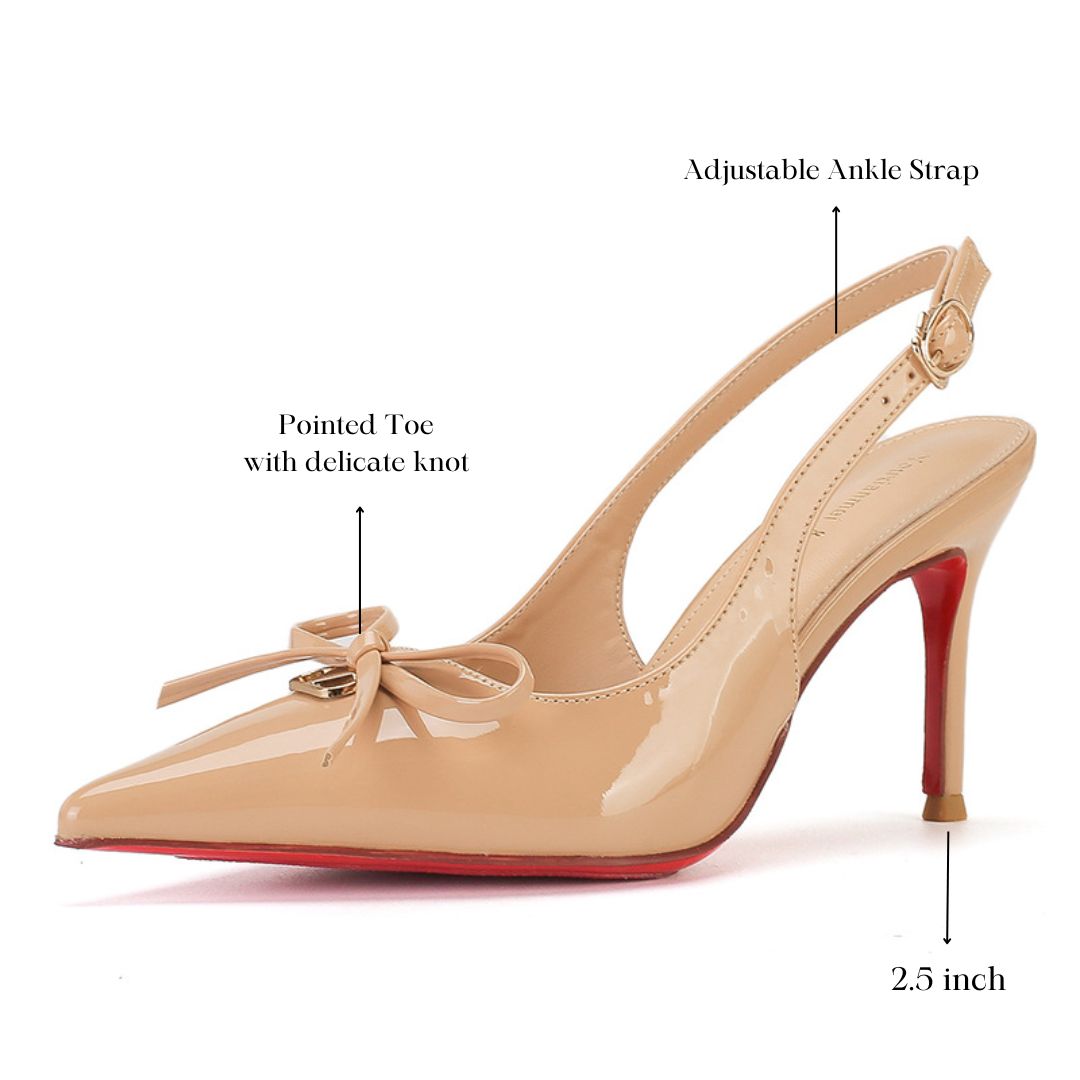 Glossed Edge (Nude) — Party & Formal Heels | Ozzaro